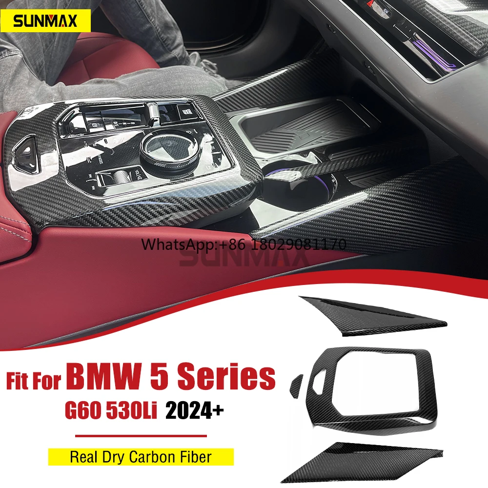 100% Dry Carbon Fiber Interior Trim For bmw 5 series 525i 530Li G60 G68 i5 Pure Carbon Fiber Interior Trims 2024