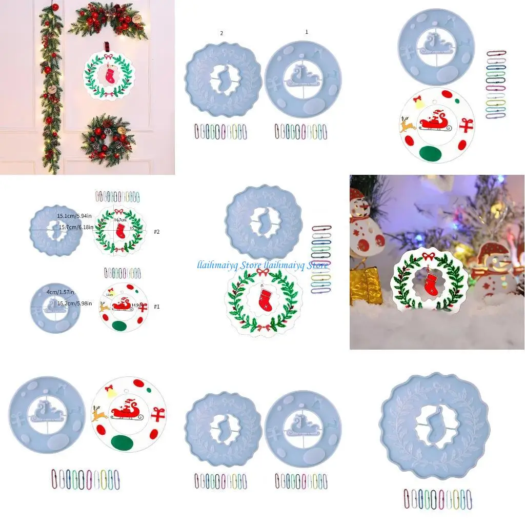 573B عيد الميلاد قوالب راتنج السيليكون مع قوالب صب الراتين