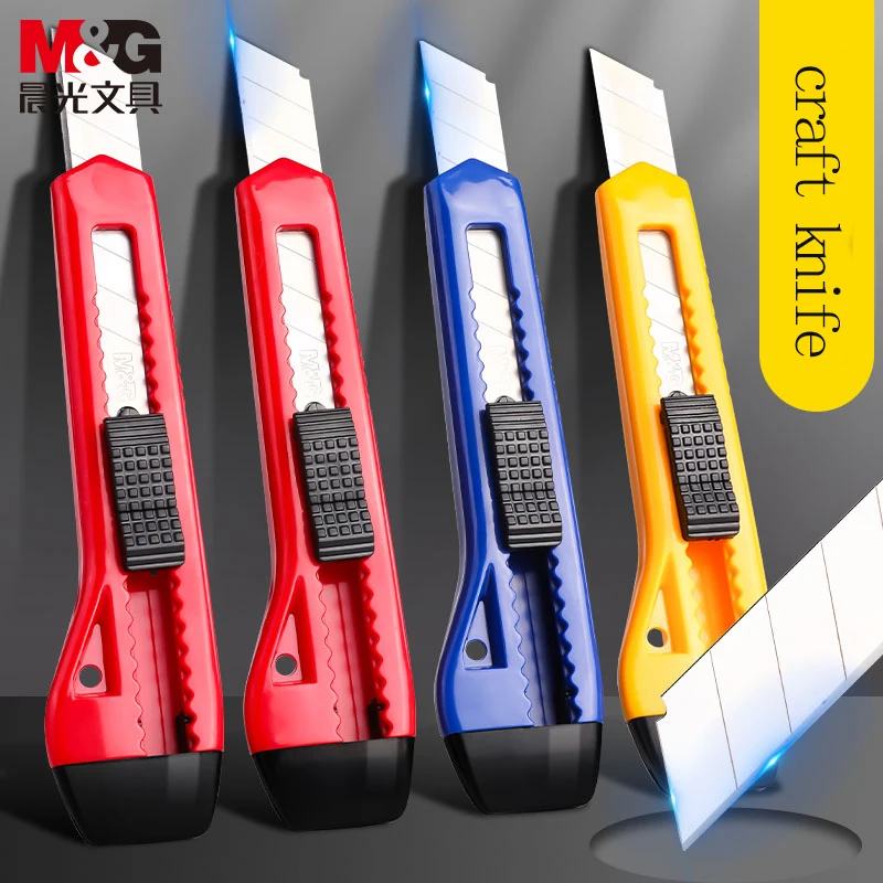 M&G Craft Knife, 18mm Large Paper Cutter, Refillable Blade, Suitable for Office and Industrial Use