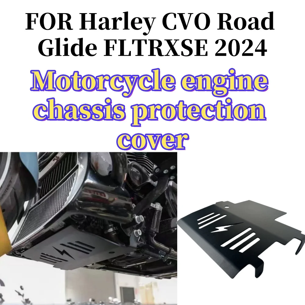 

Engine chassis protector, protection plate, black, motorcycle accessories, Harley Ccalculator Road Fetal de FLTRXSE 2024, new