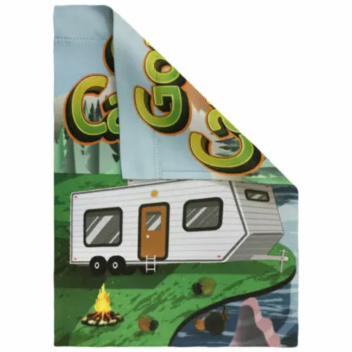 Gone Camping Garden Flag 12x18in Cute Novelty Yard Camping Flag Happy Camper