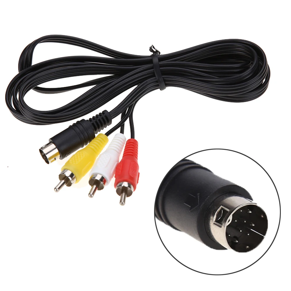AV Cable RCA Connection Cord 3RCA Cord AV Audio Video Cable AV Connection Adapter Wire for  Genesis 2 & 3