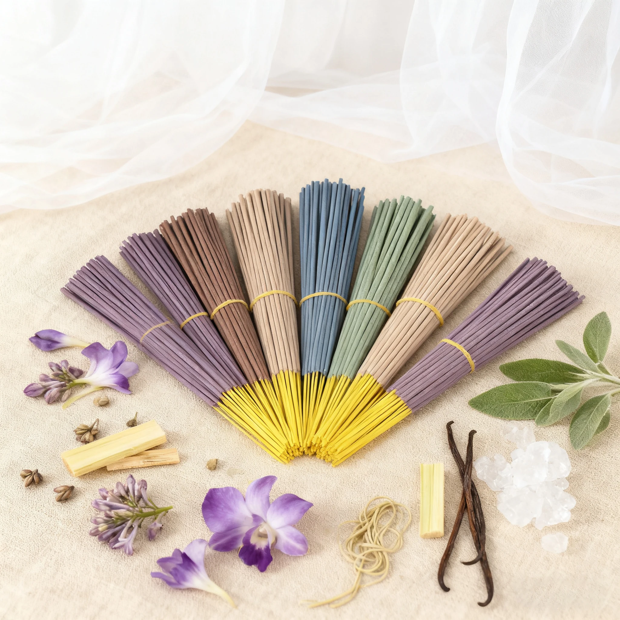 6 مجموعات من أطقم عصا الروائح المكونة من 15 قطعة، 25. 5 بوصات، بما في ذلك القرنفل، فريزيا، المريمية، المسك الأبيض، عشبة الليمون، الفانيليا، مناسبة لليوجا والتأمل، مناسبة للمنزل، المطاعم، غرف الشاي، المكاتب، إلخ. ، تنقية الهواء، مناسبة للعلاج العطري والمنتجعات الصحية والشفاء والاسترخاء، مناسبة لهدايا العطلات وما إلى ذلك #5