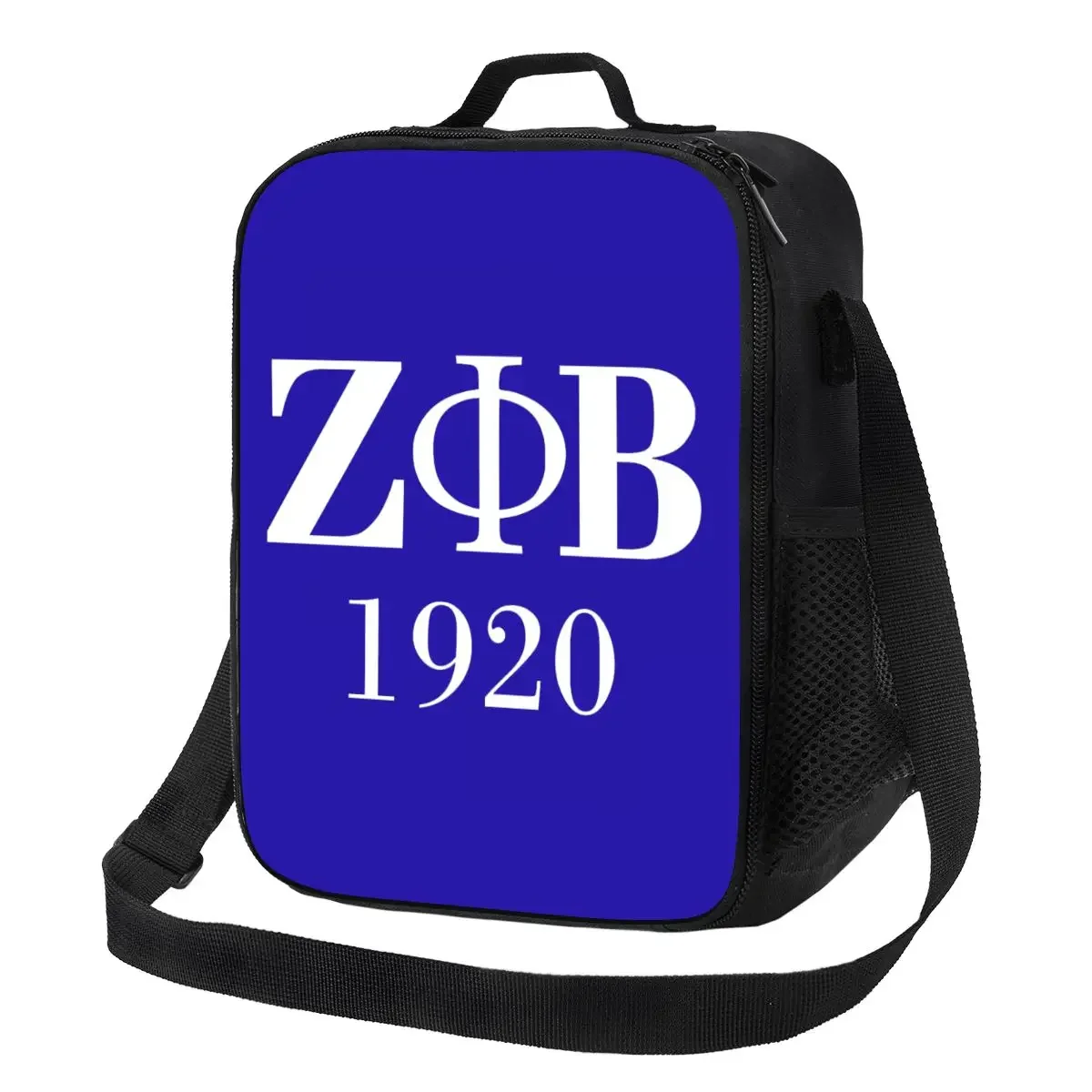 

Zeta Phi Beta Sorority Logo Thermal Insulated Lunch Bag Women Greek Letter 1920 Resuable Lunch Tote for Outdoor Camping Travel