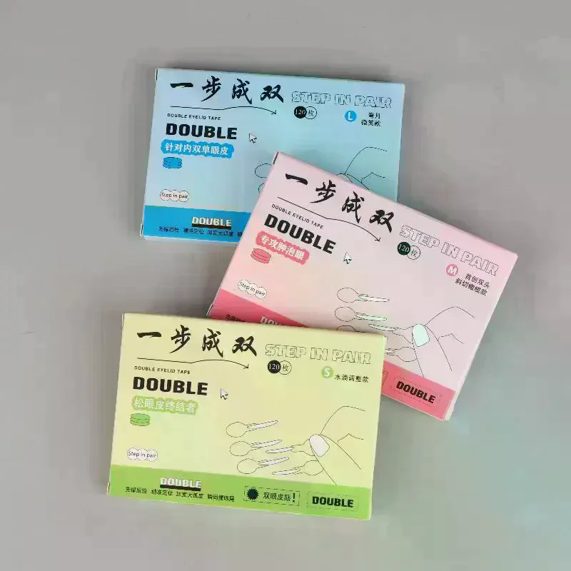 120 قطعة من ملصقات الجفن المزدوجة غير المرئية - ملصقات جفن شفافة مقاومة للماء تدوم طويلاً مع أداة #3