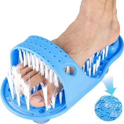 1/2/4PCS Slippers Unisex Spa Shower Foot Scrubber and Massager  Exfoliate and Massage with Ease Slippers Lazy Foot Washing Brush