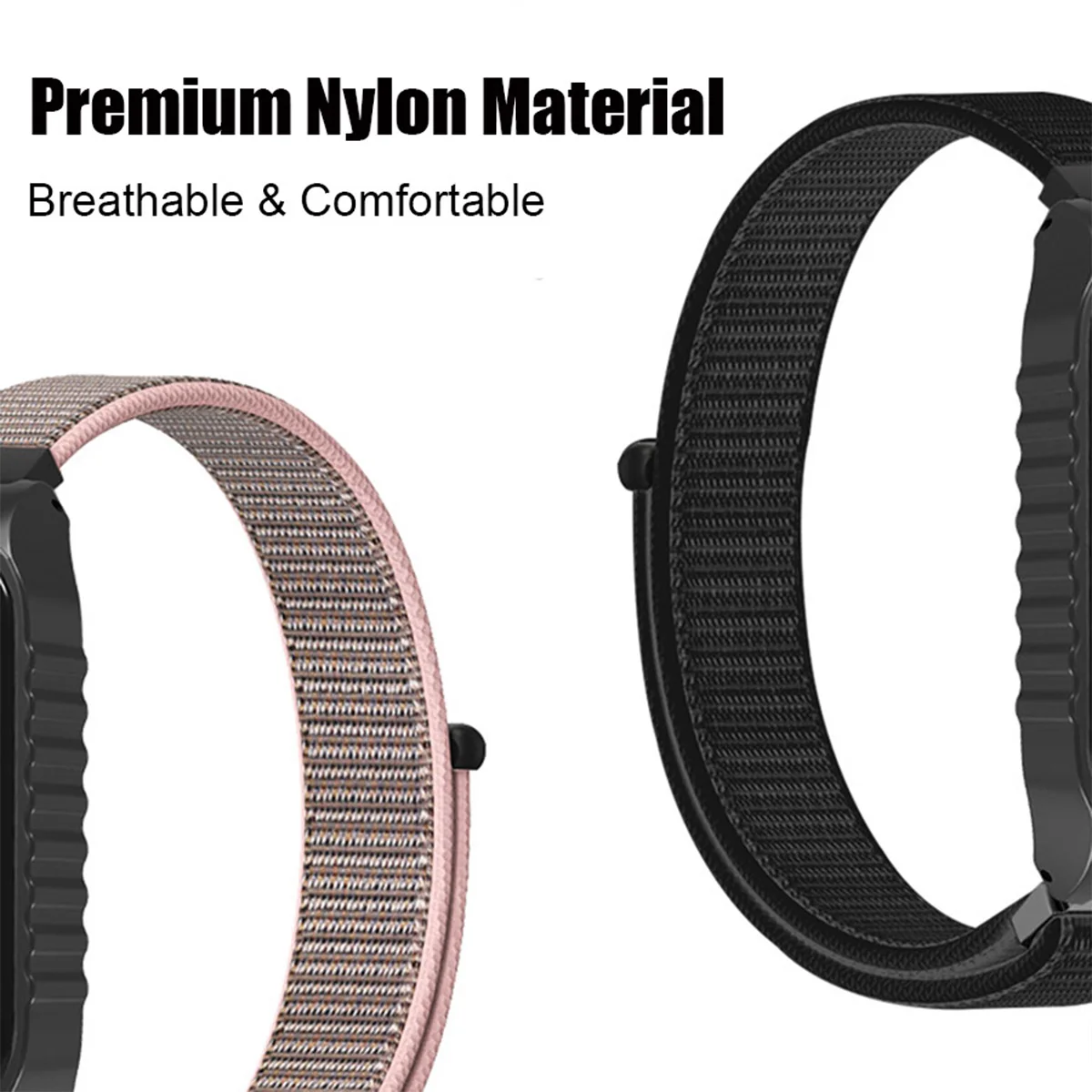 For Xiaomi Smart Band 8 Active Strap Nylon Loop Wristband Bracelet For Redmi Band 2 Smart Watch Band Correa Belt Accessories