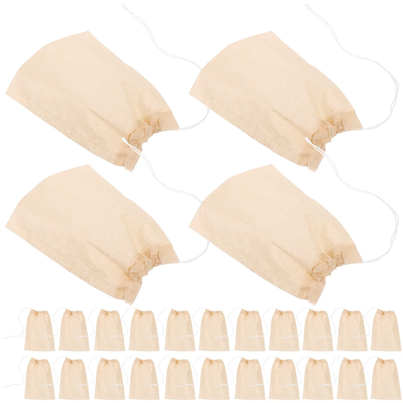 300Pcs Disposable Paper Tea Filter Bags Empty Strainer Sachets for Loose Leaf Tea Coffee Spices Herbal Medicine DIY Infuser
