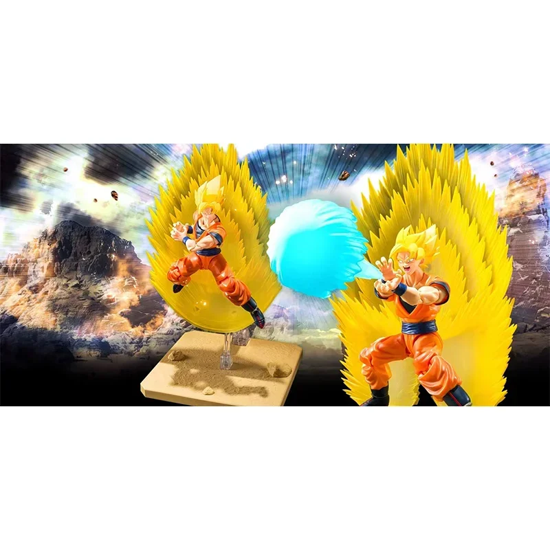 Original Bandai S.H.Figuarts Super Saiyan Son Goku Effect Part Set Instant Transmission Kamehameha Dragon Ball Z in Stock Toys