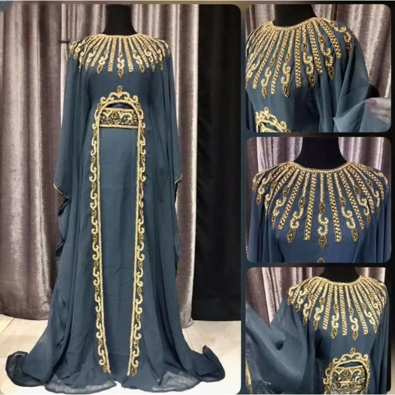 

Gray Kaftans Farasha Abaya African Dress Dubai Morocco Fashion Trends In Europe and America