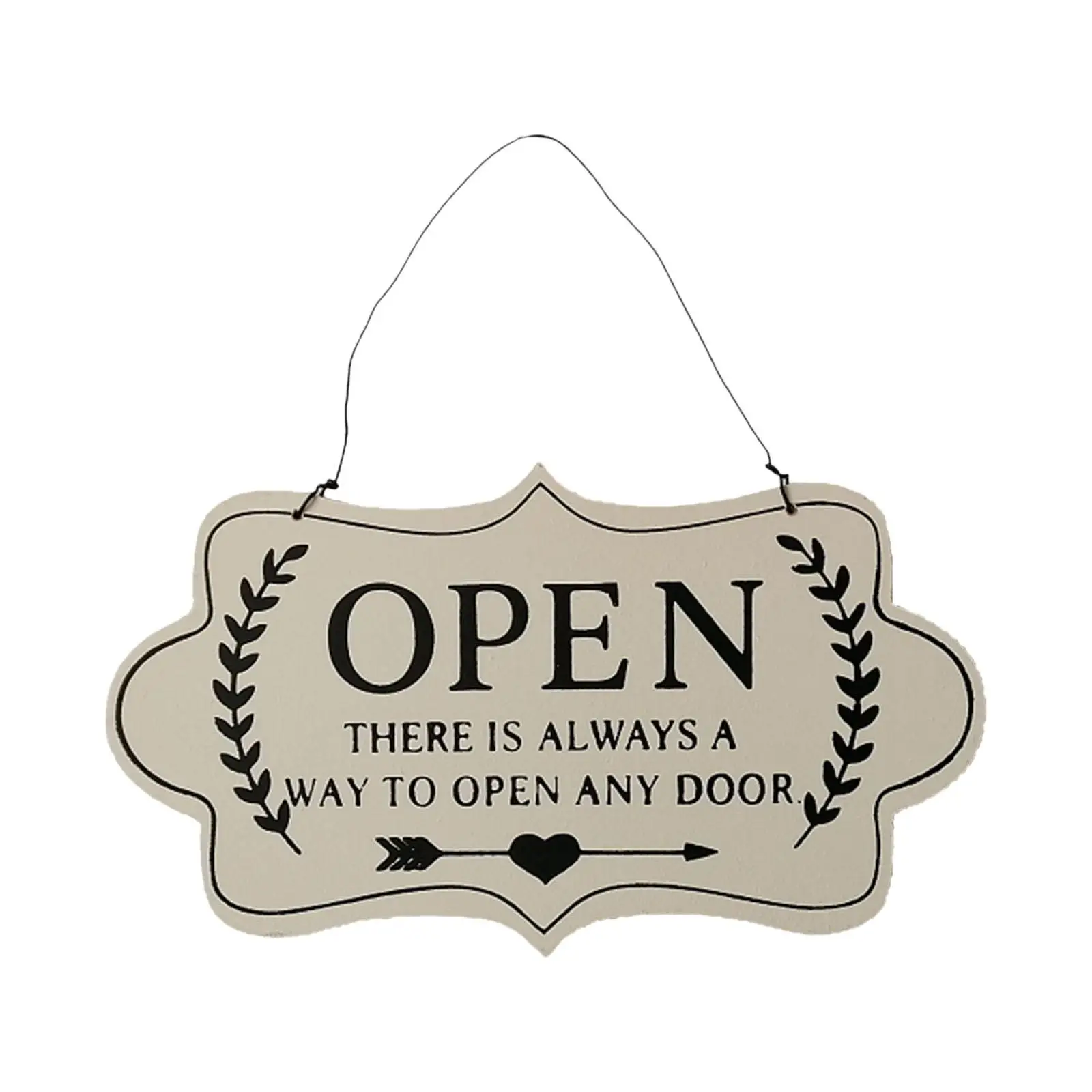Double Sided Wooden Sign Open Closed Door Hanging Plaque Shop Entrance Wood Decor Signage for Business Office
