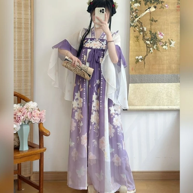 Vintage Tang Dynasty Hanfu Dress Women Chinese Style Traditional Cosplay Costume Ancient Princess Sweet Hanfu Dress Plus Size XL