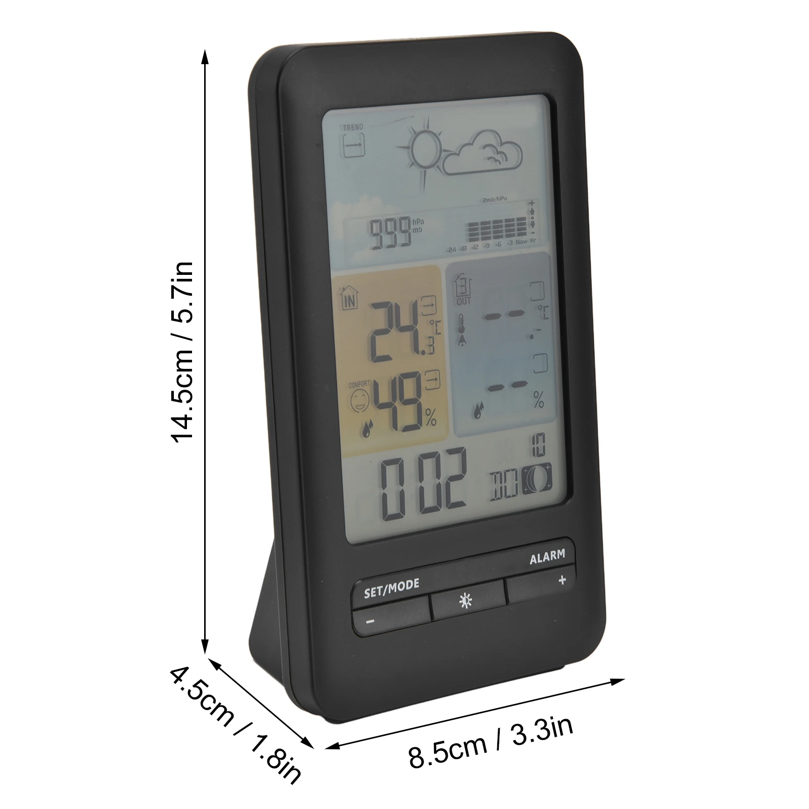 Home Temperature Clock Home Weather Clock Indoor Outdoor Temperature and Humidity Meter Weather Forecast Clock Color Screen