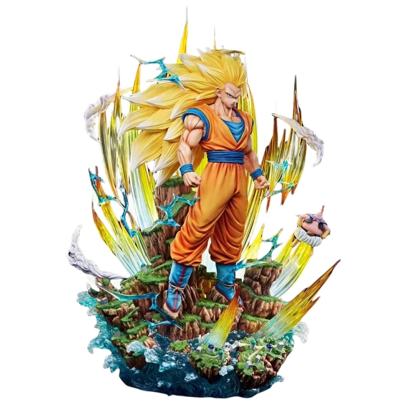 68.5Cm Gk Dragon Ball Z Super Saiyan Son Goku Kakarotto Anime Action Figure Collectible Statue Model Garage Kit Toys Gift