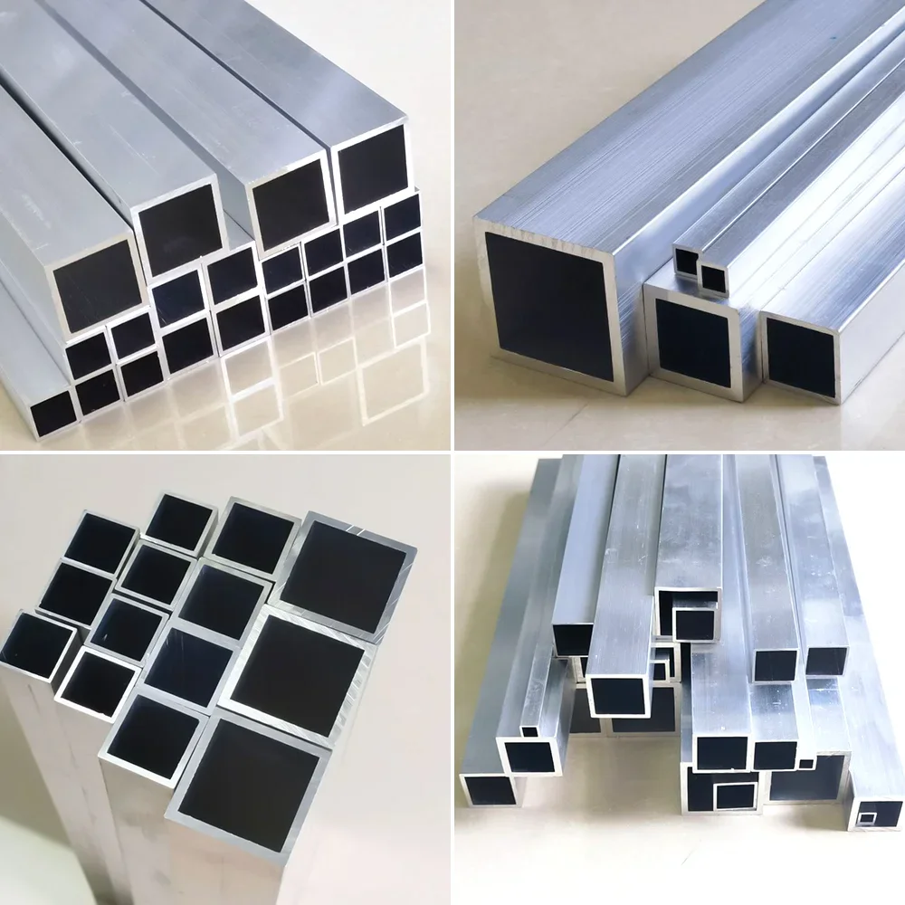 Aluminium alloy square tube width 110-300mm length 300mm Square profile DIY decoration Aluminum square tube Hollowtube