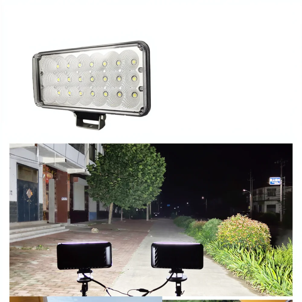 Universal LED Flood Driving Lamp For Heavy Construction Excavator Trailer Truck 12V 24V Auxiliary Work Light