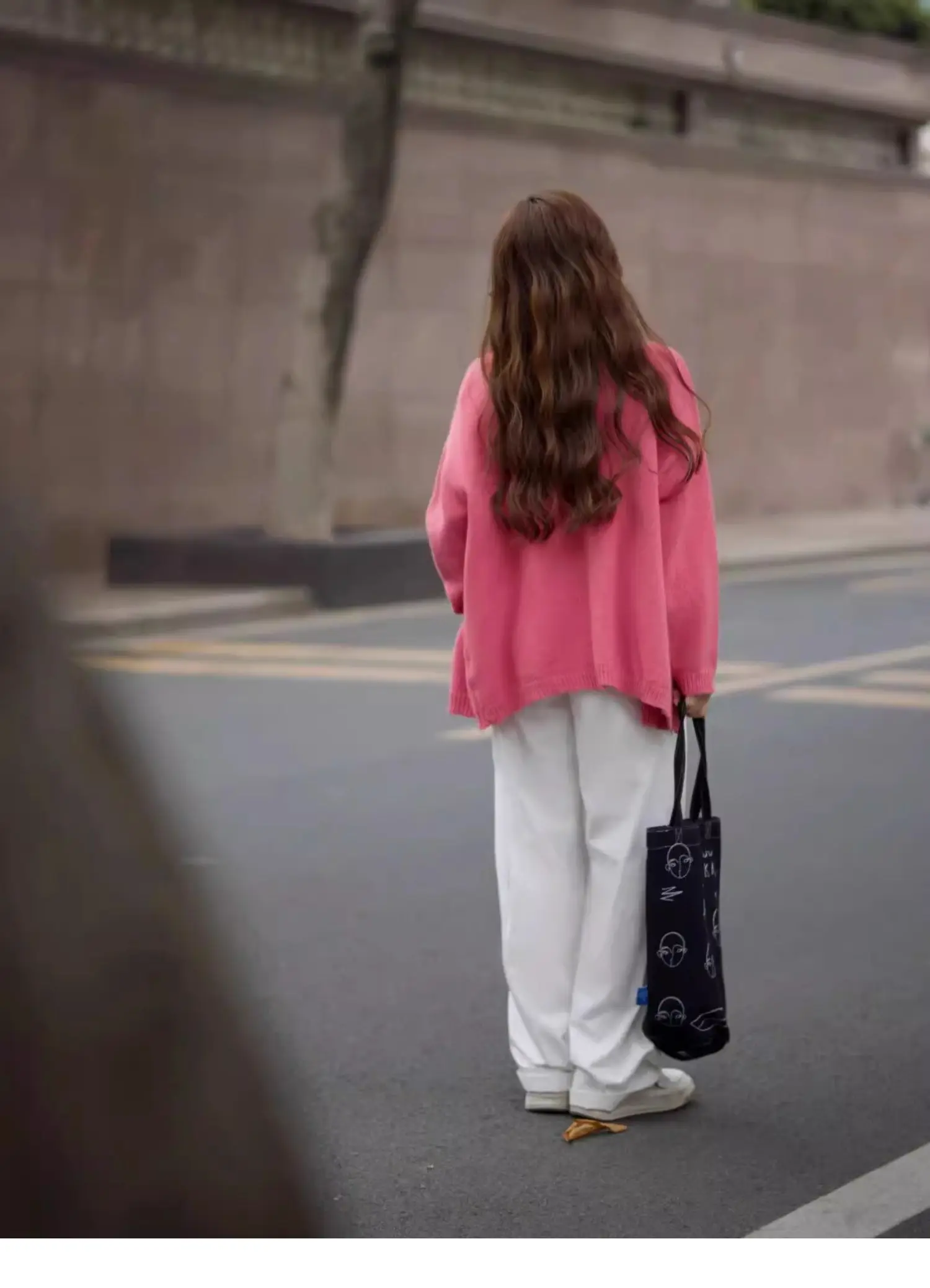 Cardigan 100% laine mérinos pour femme, ample, décontracté, mode, pull en cachemire tricoté rose, automne hiver