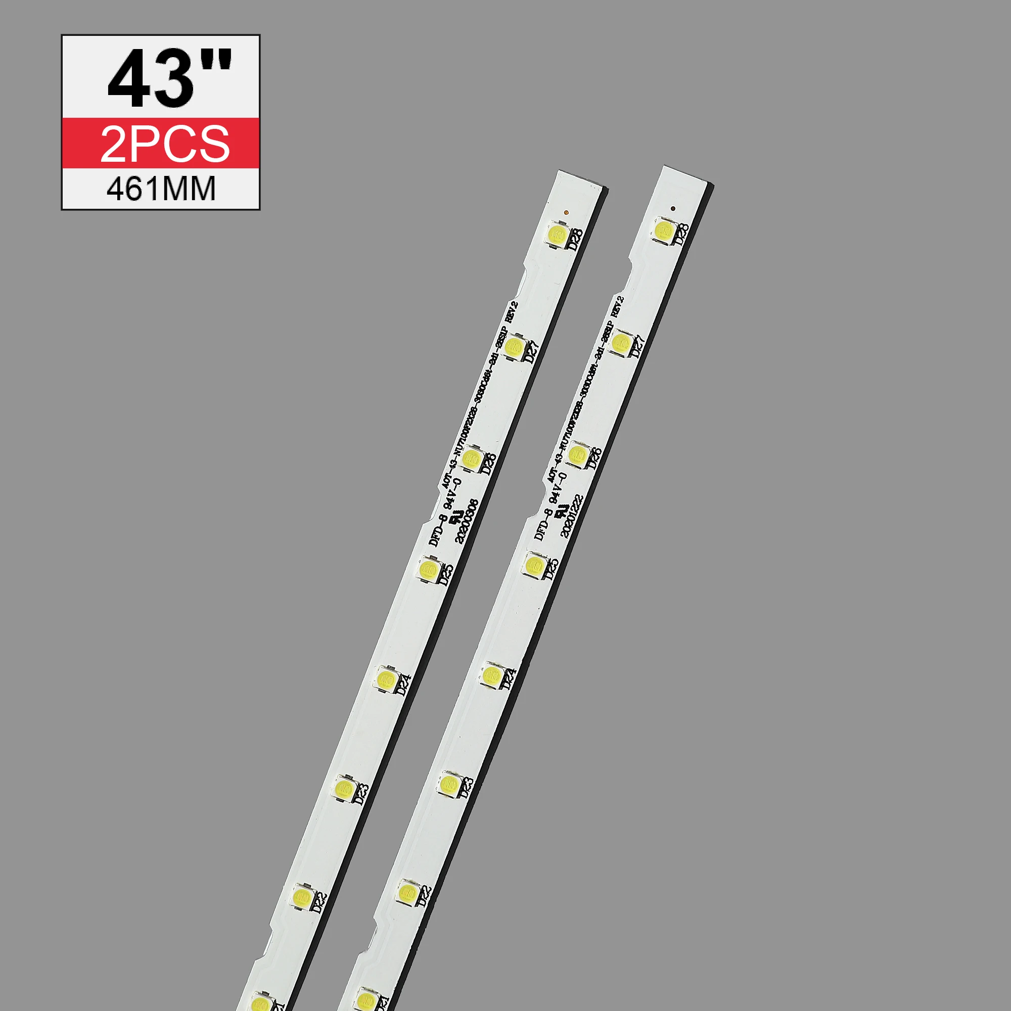 2 PCS/lot LED backlight strip for Sam-sung UN43NU7100 UE43NU7100U AOT_43_NU7100F UE43NU7120U UE43NU7170U BN96-45954A UE43NU7100