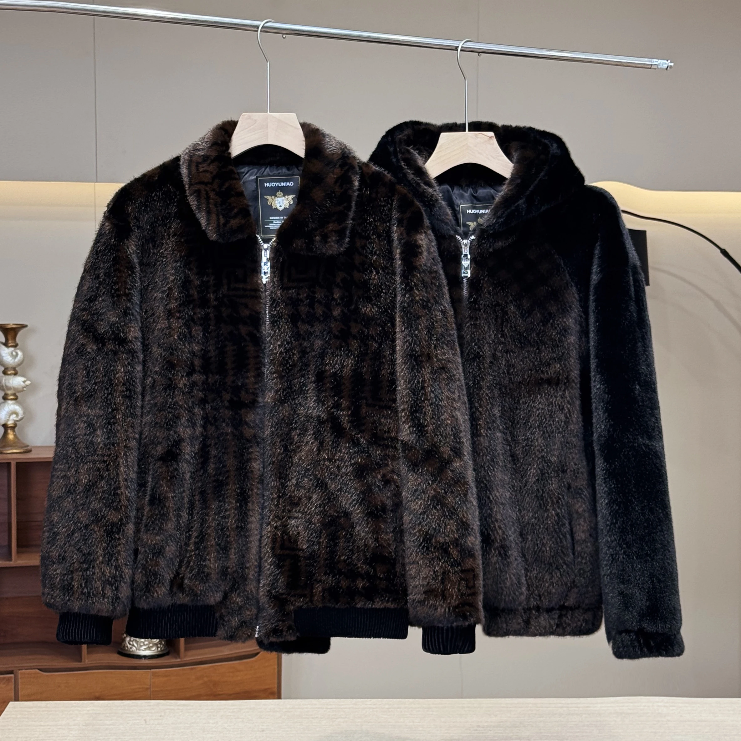 

Мужская утепленная кожаная куртка Trade King: зимнее пальто с капюшоном, ветрозащитное, теплое, приталенного кроя, с длинными рукавами, для повседневной носки