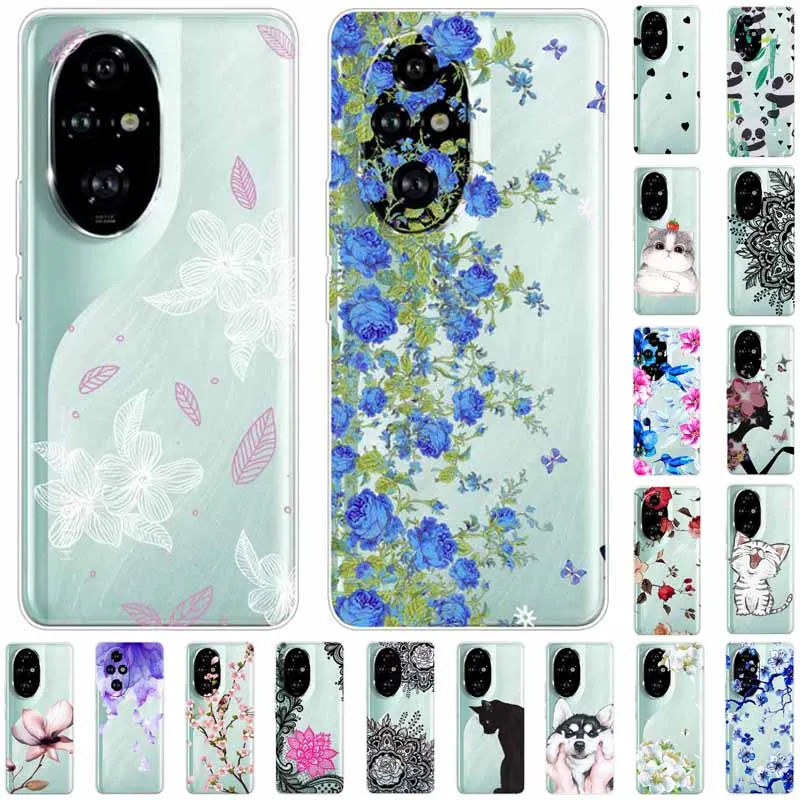 For Honor 200 / 200 Lite / 200 Pro Case Clear Soft TPU Lovely Silicone Back Cases for Honor 200 Pro Transparent Cat Bumpers