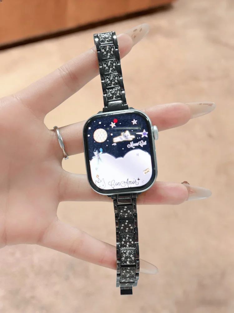 

Simple and luxurious strap compatible with iWatch strap 38mm 40mm 41mm 42mm 44mm 45mm 49mm fashionable handmade strap