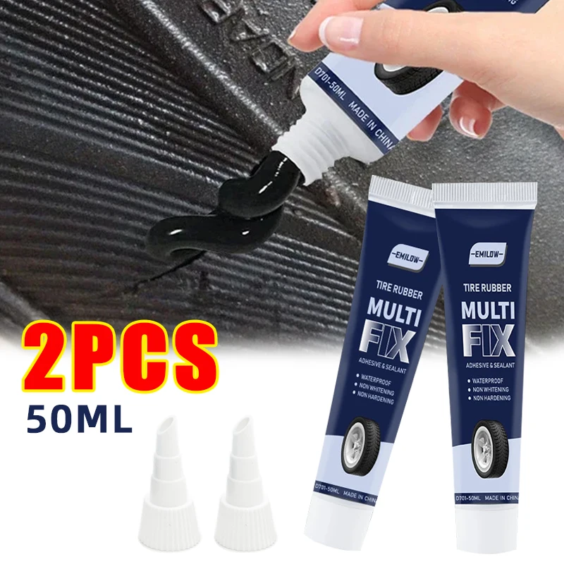 

50ML Car Tire Repair Glue Universal Multi-functional Outer Tire Wall Tire Crack Repair Motorcycle Bike Strong Repair Black Glue