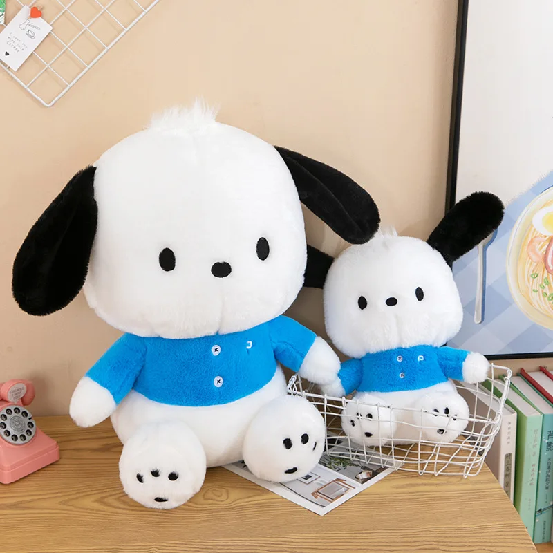 Peluche Sanrio Kawaii Pochacco Cartone animato e simpatico compagno di sonno Comodo e morbido regalo di compleanno per ragazza