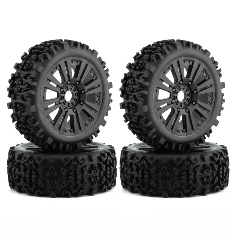 4pcs 120mm RC Off-Road Buggy Wheels Tire 17mm Hex for 1/8  ARRMA Typhon Talion Traxxas Redcat Team Losi Kyosho HPI HSP VRX RC Ca