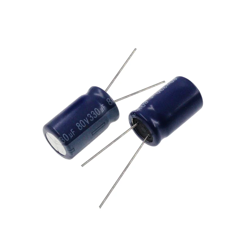 5PCS Through Hole Aluminum Electrolytic Capacitor 80V 330UF 13 * 20