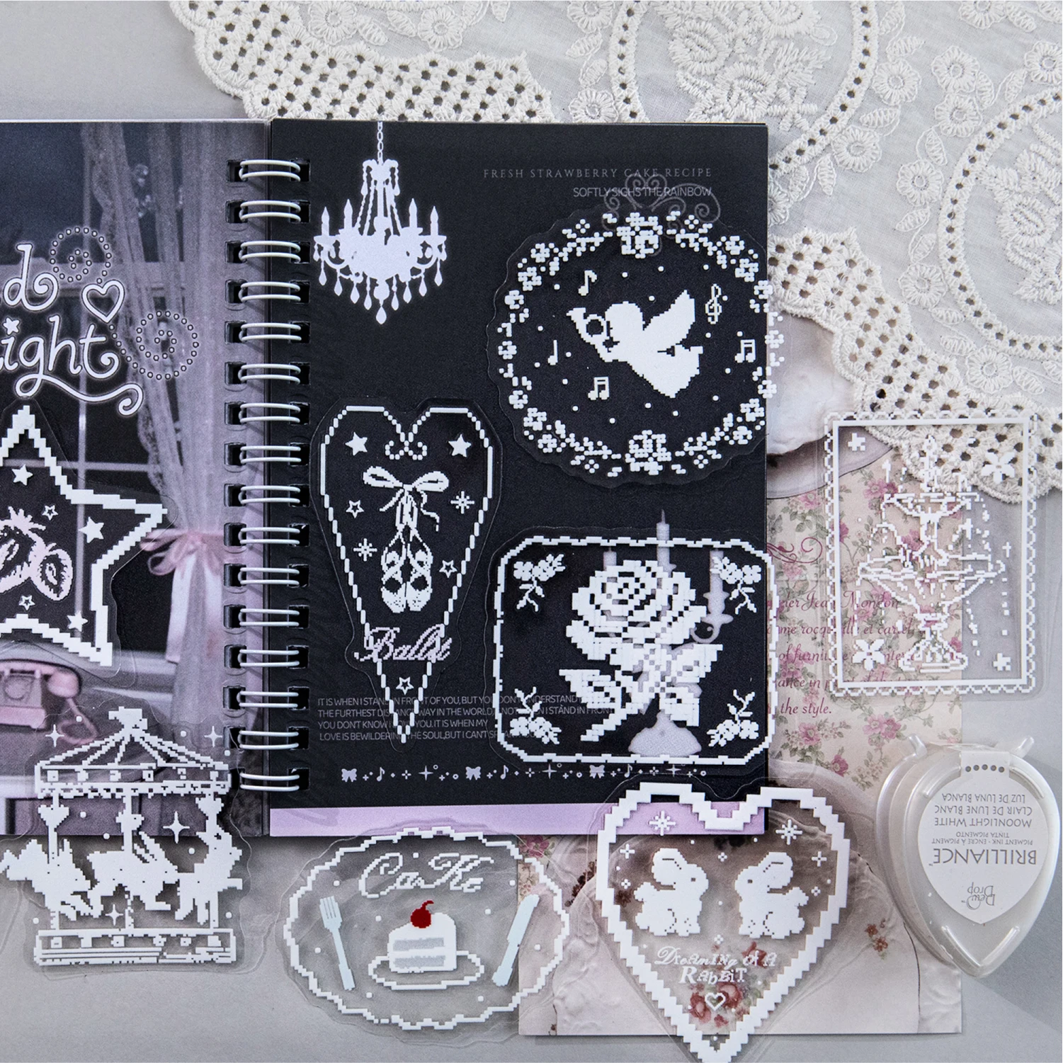 5 autocollants en dentelle, es - Embellishments For Scrapbooking avis et prix