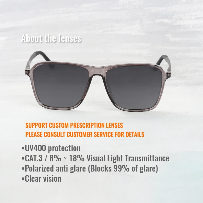 Toketorism Lightweight Aluminum Magnesium Sunglasses TR90 Polarized Sun Glasses For Male 6099