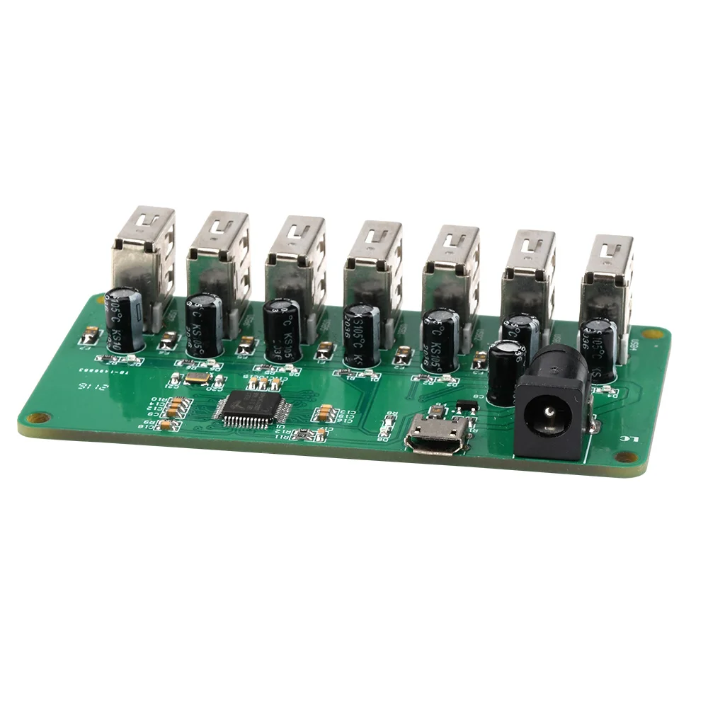 1PCS USB 2.0 HUB Module 1 to 7 Port Hub USB Expansion Board Seven Port Splitter Module Micro USB Type-C DC 5V