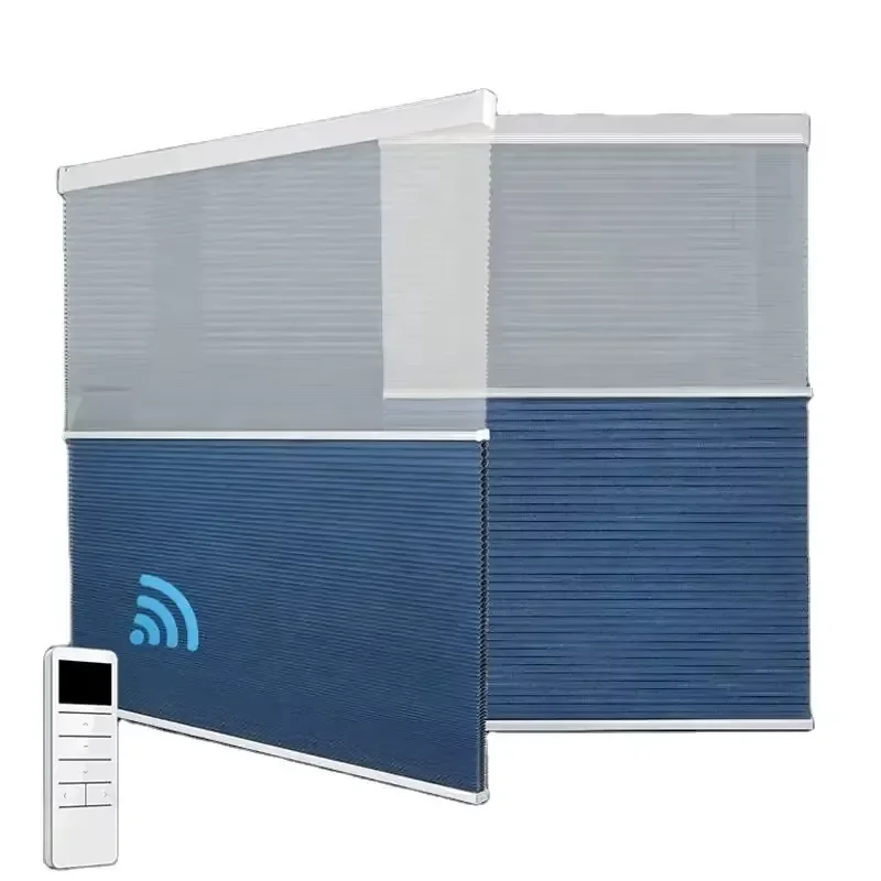 Dual Roller Honeycomb Blinds Day and Night Function Blackout and Sheer Fabrics in One Shades for Bedroom