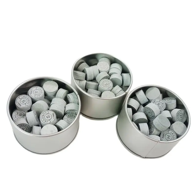 50pcs/lot 2019 latest Jassinry cue tips 14mm grey Billiards Pool cue tips in S/M/H 10layers tips Billiards accessories