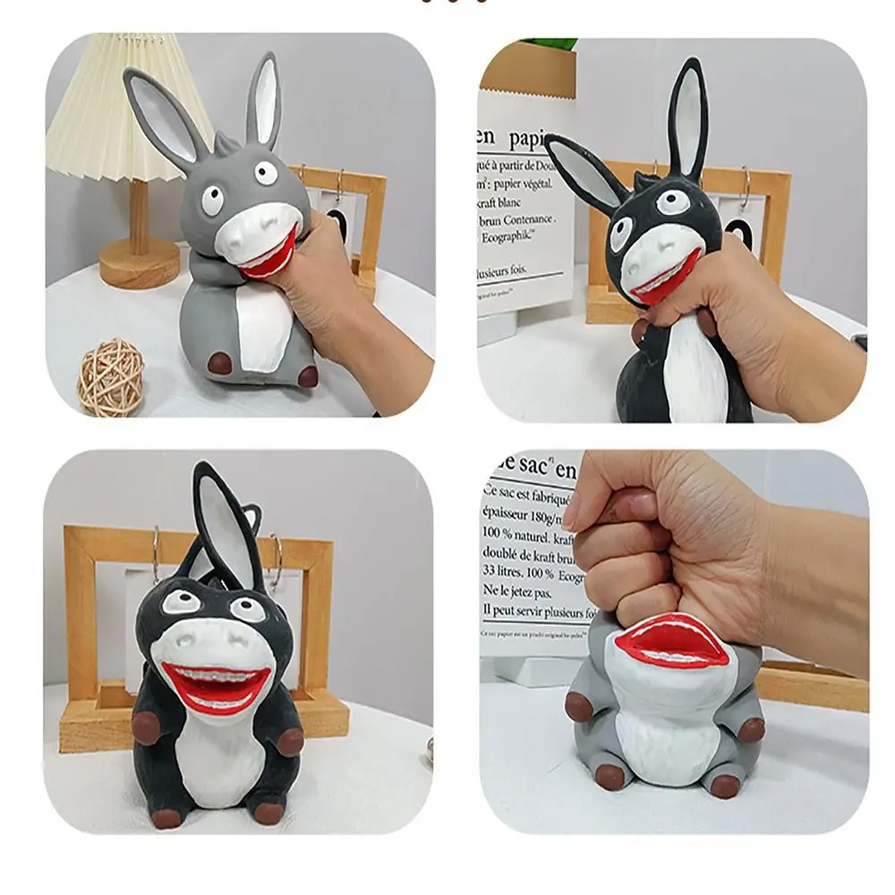 Cute Indestructible Squeeze Donkey Slow Rising Stress Relief Silicone Soft Material Donkey Shape Squeeze Creative Prank