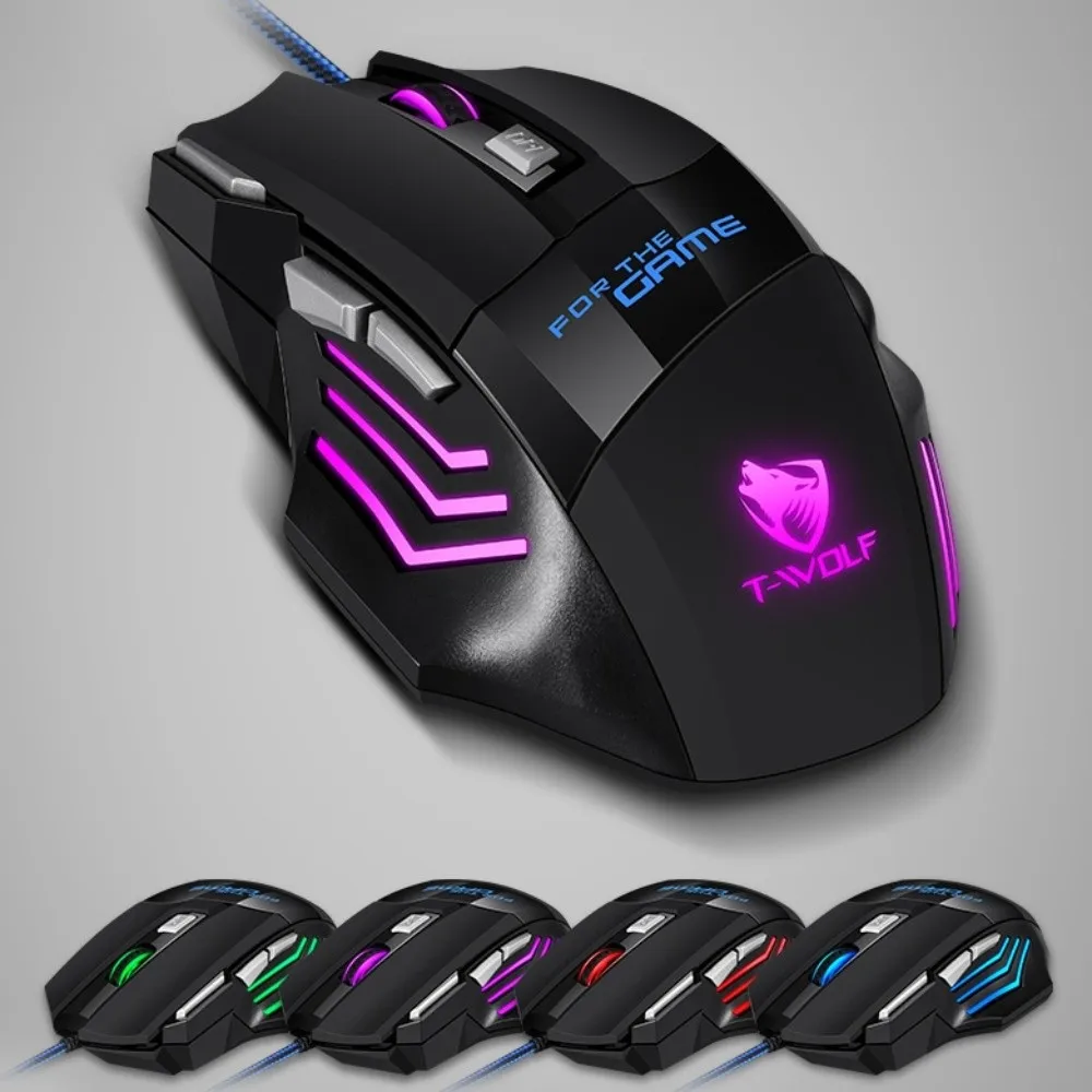 

Компьютерные мыши RGB Light Проводная мышь с подсветкой Красочная проводная мышь для киберспорта Прохладная эргономичная проводная мышь RGB USB для офиса и дома