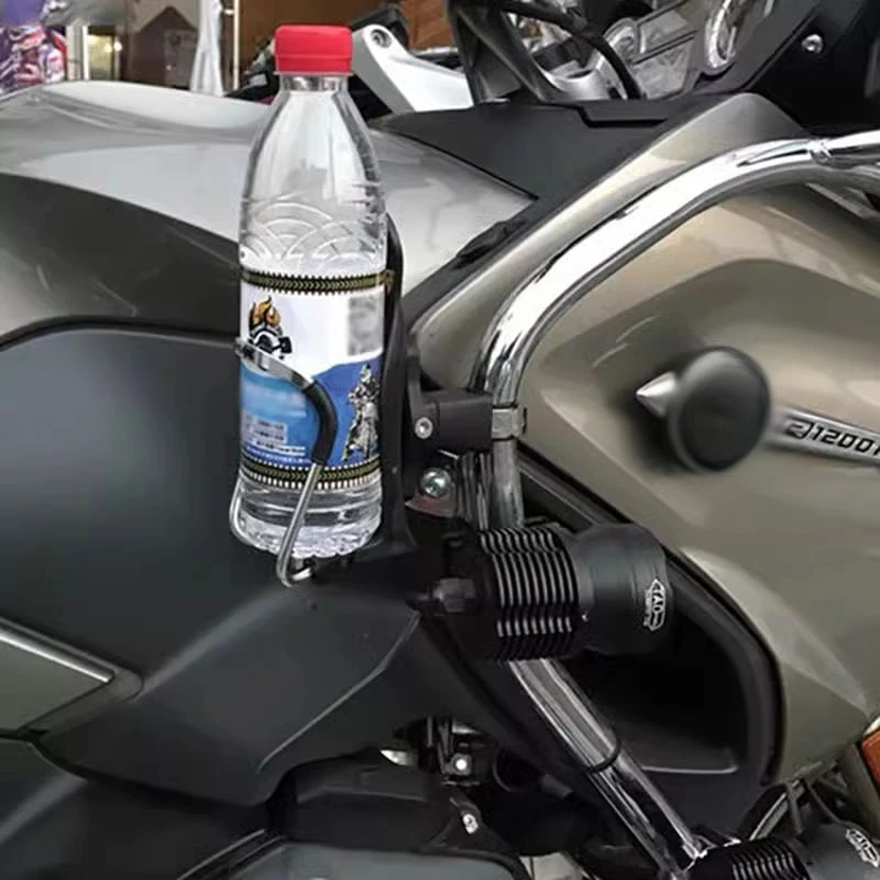 Pemegang botol air sepeda motor, pemegang botol air sepeda, pemegang cangkir aluminium hitam untuk BMW R1250GSA 1200GS ADV F750GS F850GS F800GS R18