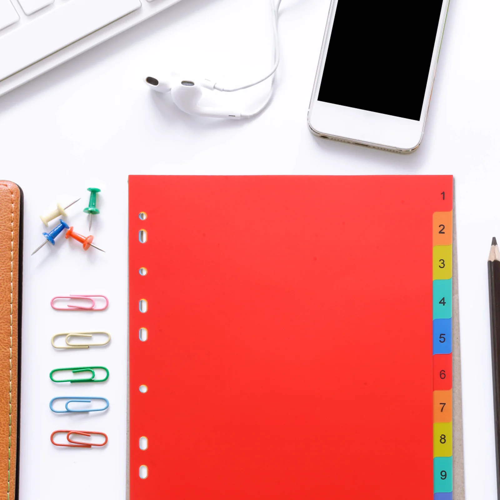Dividers for Binder A4 Dividers Loose-leaf Page Markers Punched Binder Dividers Notepad Markers Document Organiser for Bookmark - Image 4