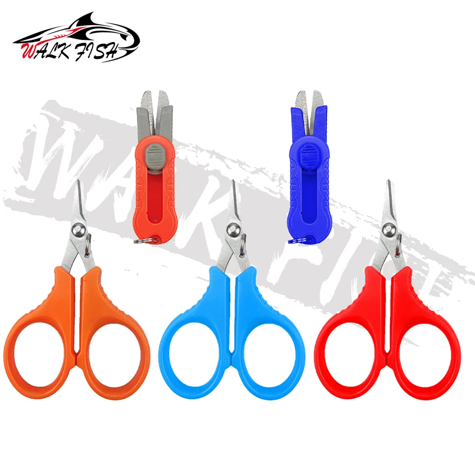 WALK FISH Fish Use Scissor Shrimp-Type Stainless Steel Fishing Line Cut Fishing Scissor Clipper Multi-Purpose Fishing Tackle