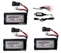 2S 7.4v 1500mAh 18650 Li-ion battery T Plug /USB charger for Xinlehong X9115 X9116 9130 9135 9136 9137 9138 High speed R/C cars