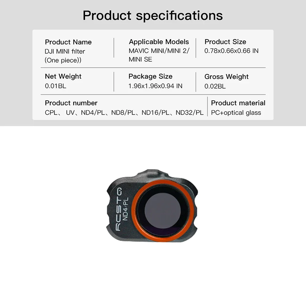 مرشحات عدسة الطائرة بدون طيار UV CPL ND PL عالية الجودة لـ DJI Mavic Mini 1 2 SE مجموعة استبدال واقية مكونة من 1 4 أو 6 قطع