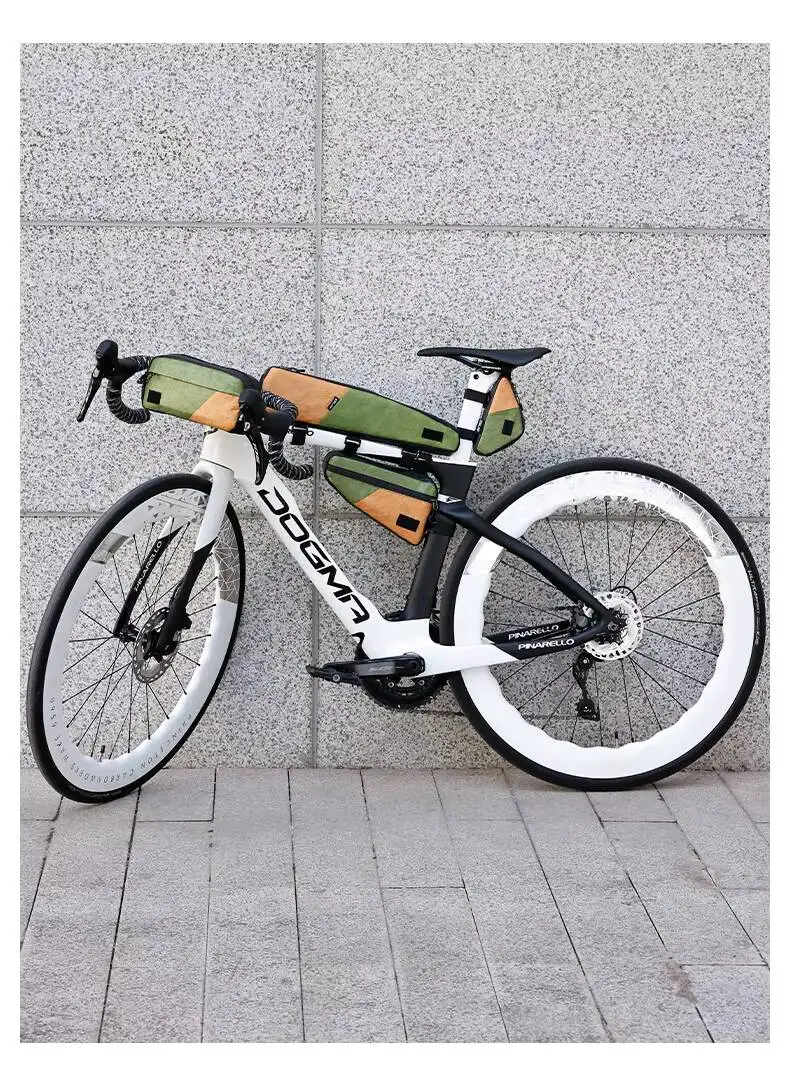 ESLNF Wasserdichte Fahrradtasche für Oberrohr, Beinfreundlich, Schlanker Stabiler Riemen, Passend für Mountainbikes und Rennräder, Leichtgewichtig, Langlebig – Detail 18