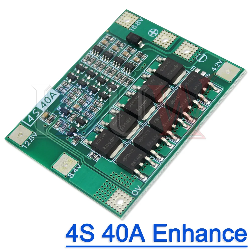 3S 4S 20A 40A 60A Enhance Balance Li-ion Lithium Battery Charger Protection Board 18650 BMS Drill Motor 11.1V 12.6V/14.8V 16.8V