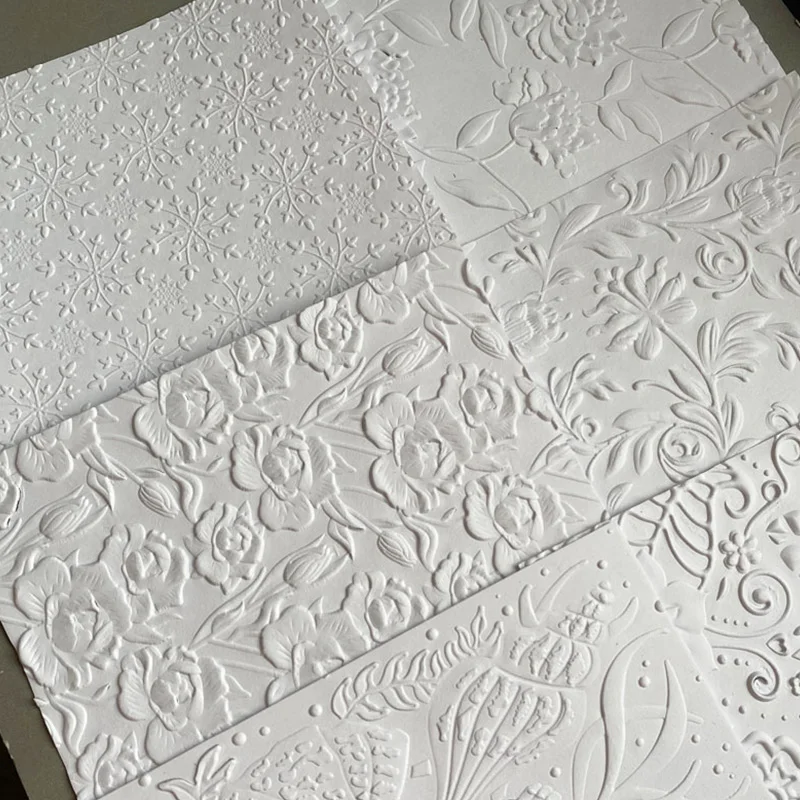 3d Embossed Folder Folder For Handmade Brick Wall Cobblestone Leaves And Letter Background Greeting Card Scrapbook 2022-2023 New