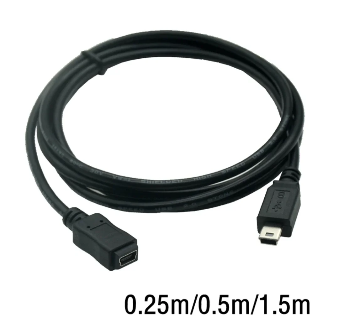 Przedłużacz USB 2.0 Mini USB męski na żeński port t, Mini 5-pinowy kabel do ładowania danych głównych do transferu publicznego — zdjęcie produktu 3