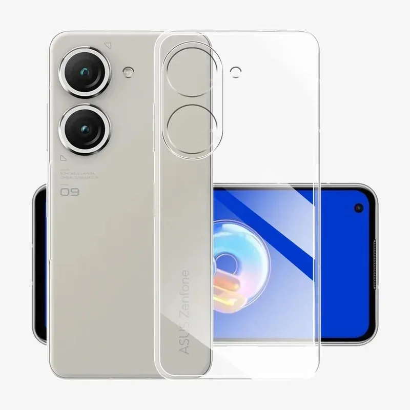 Capa para Asus ZenFone 10, Capa para Zenfone9, Capa Protetora Transparente de Silicone Macio, Capa de Telefone Móvel, Bumper Coque