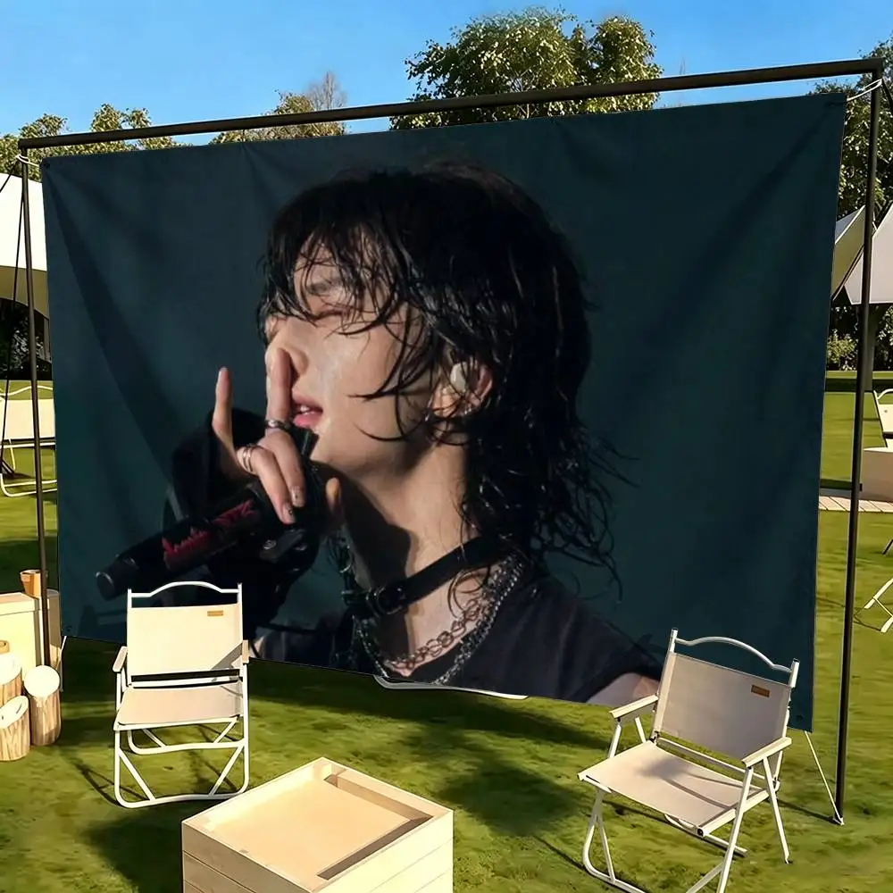 K-pop Hyunjin-nn  Flags Wall Hanging Tapestry Outdoor Garage Room Decorative flag Background Blanket