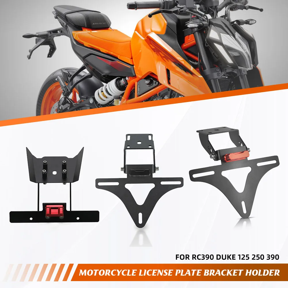 For RC390 Duke 125 250 390 Motorcycle Rear Tail Tidy Fender Eliminator Kit License Plate Holder DUKE125 DUKE250 DUKE390