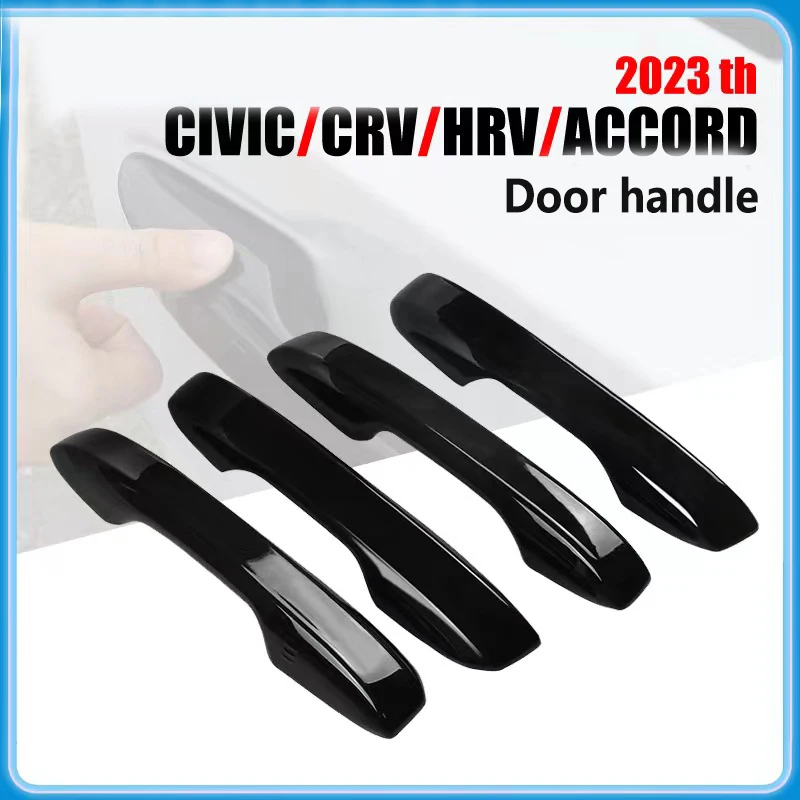 for 23 civic n HRV/CRV accord door handle black door knob decorative external decoration accessories modified