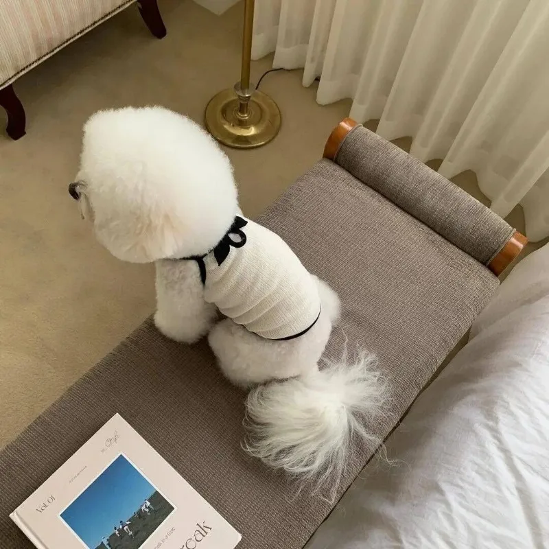 Fashion Summer Thin Dog Clothes Tank Puppy Clothing Puppy Clothing Top Teddy Bears Small Dog Bow Breathable Sling Puppy Clothes